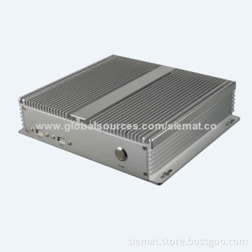 Sized 214 x 200 x 55mm industrial fan-less mini PCs